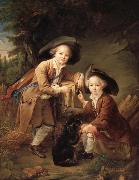 Francois-Hubert Drouais The Comte and chevalier de choiseul as savoyards Sweden oil painting reproduction